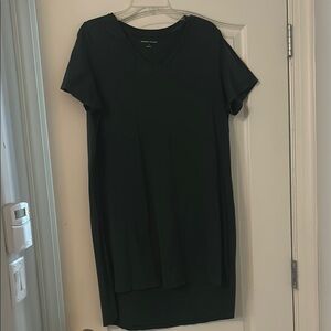 Universal Standard Dark Green V-Neck T-Shirt Dress